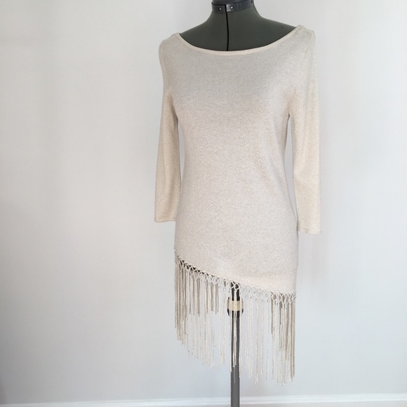 WHBM Sparkly Metallic Fringe Sweater - Picture 2 of 5
